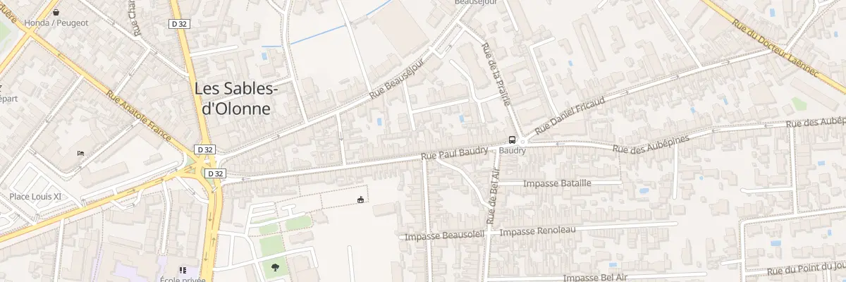 Plan du 26 Rue Paul Baudry aux Sables-d’Olonne