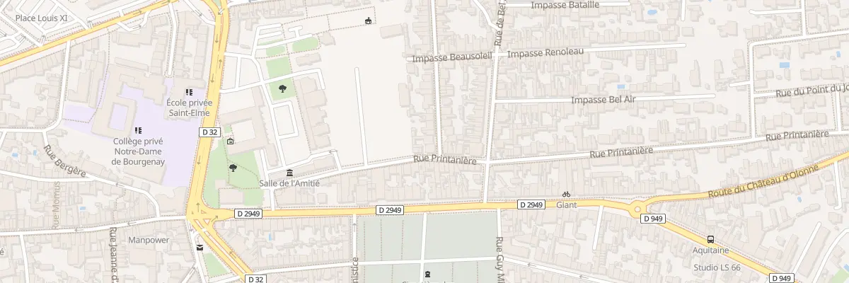 Plan du 4 Rue Beausoleil aux Sables-d’Olonne