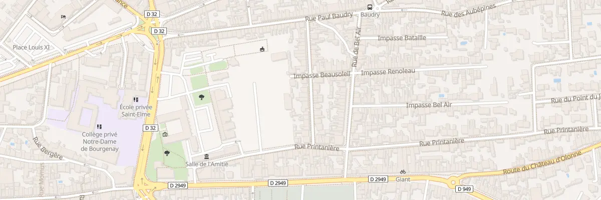 Plan du 16 Rue Beausoleil aux Sables-d’Olonne