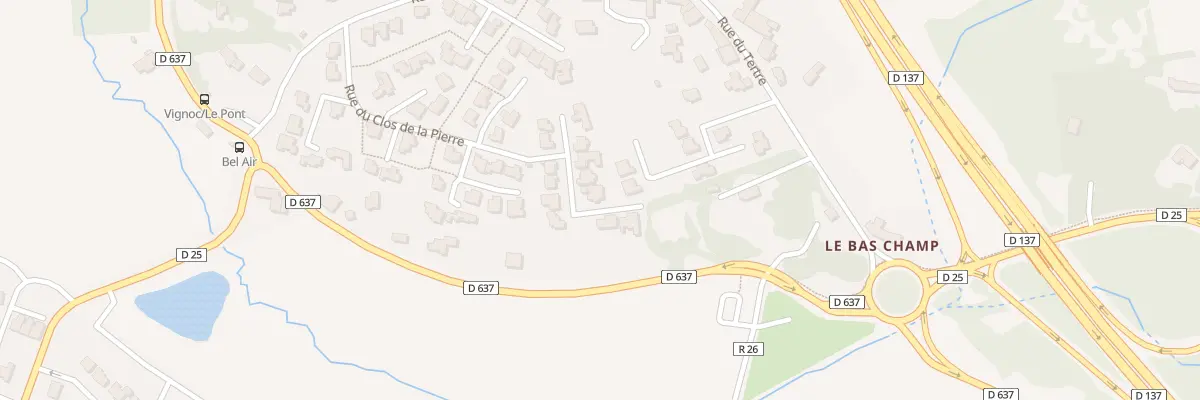 Plan du 13 Rue du Clos de la Pierre à Vignoc