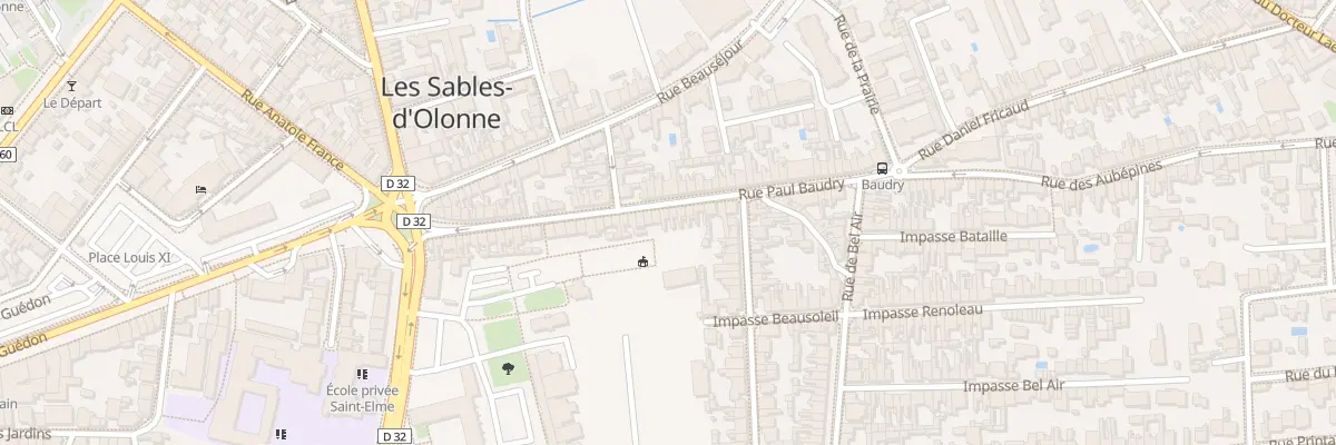 Plan du 19 Rue Paul Baudry aux Sables-d’Olonne