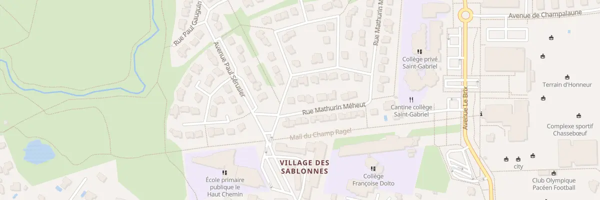 Plan du 3 Rue Mathurin Méheut à Pacé