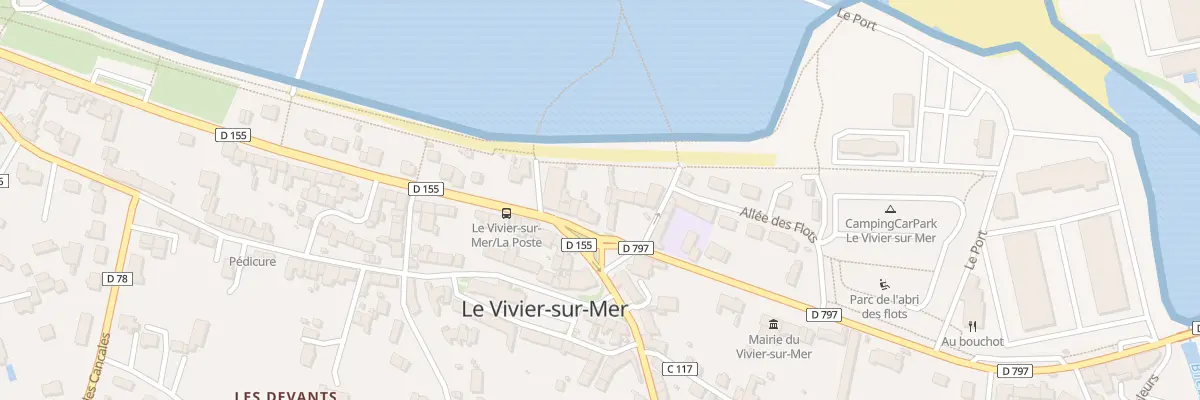 Plan du 2 Rpt Rond Point du Centre au Vivier-sur-Mer