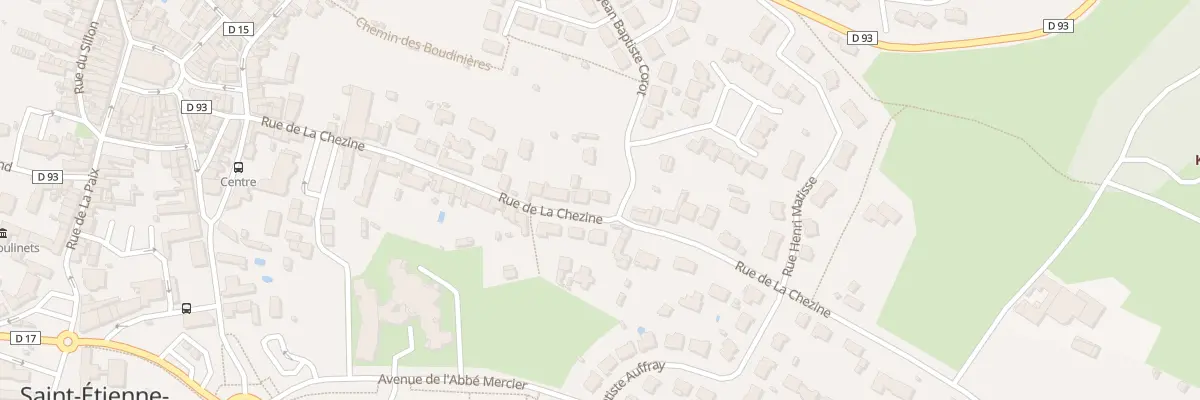 Plan du 43 Rue de la Chézine à Saint-Étienne-de-Montluc