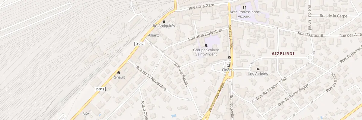 Plan du 5 Rue des évadés à Hendaye