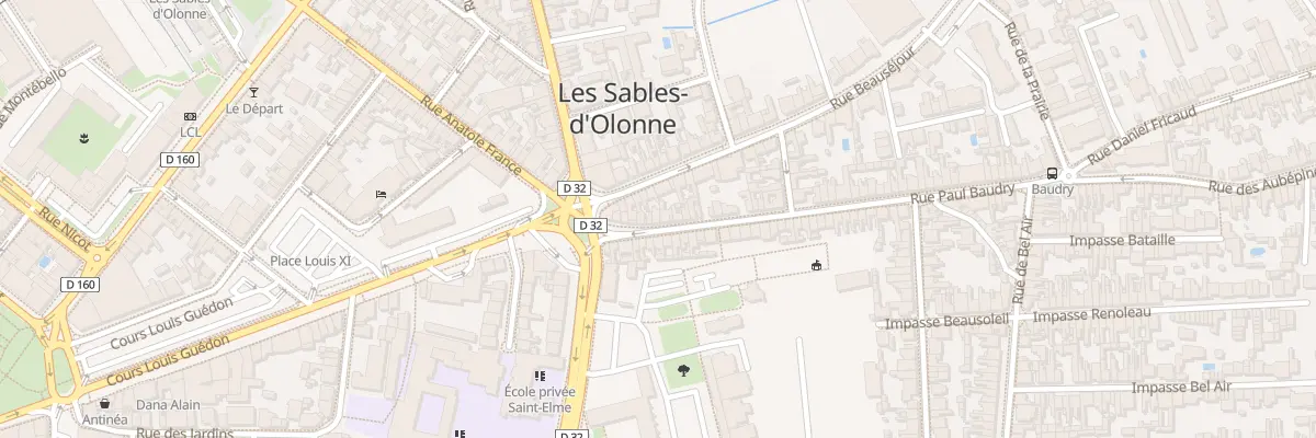 Plan du 66 Rue Paul Baudry aux Sables-d’Olonne