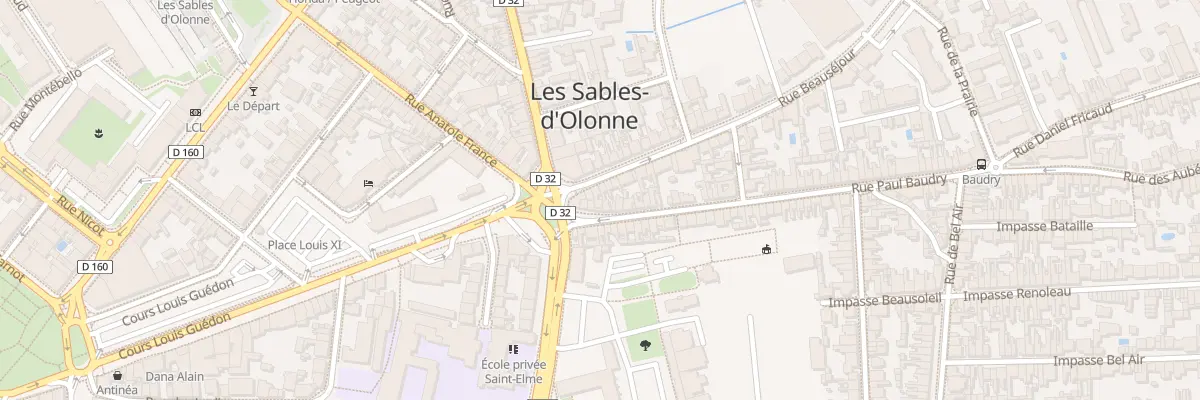 Plan du 70 Rue Paul Baudry aux Sables-d’Olonne