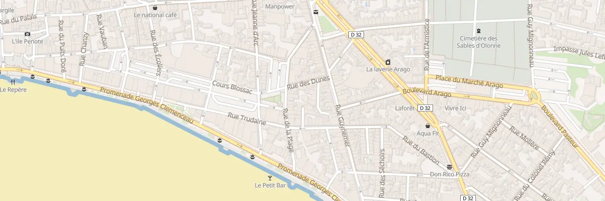 Plan du 24 Rue de la Plage aux Sables-d’Olonne