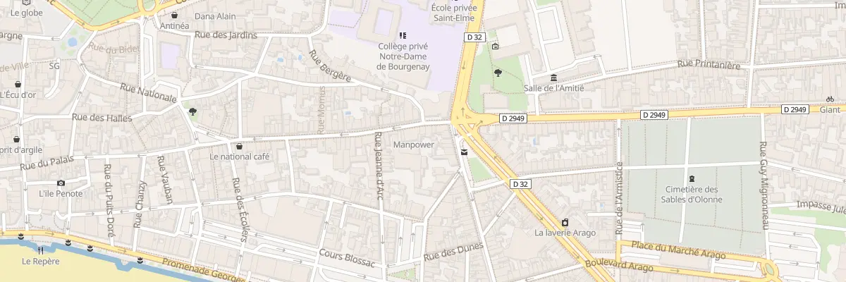 Plan du 5 Rue Nationale aux Sables-d’Olonne