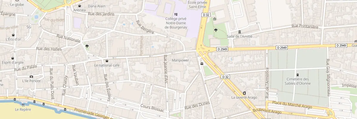 Plan du 7 Rue Nationale aux Sables-d’Olonne