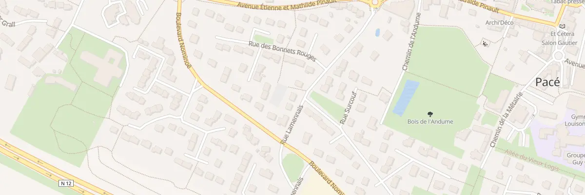 Plan du 8 Rue Lamennais à Pacé