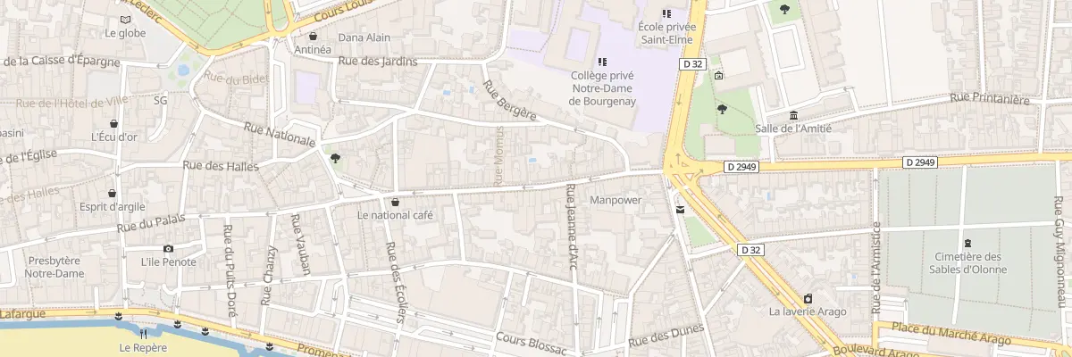 Plan du 26 Rue Nationale aux Sables-d’Olonne
