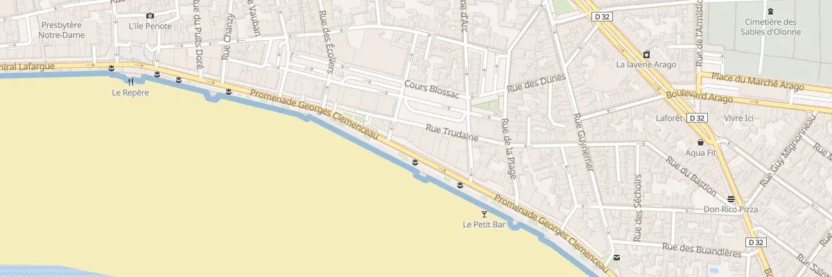 Plan du 44 Prom G Clemenceau - Les Sables aux Sables-d’Olonne