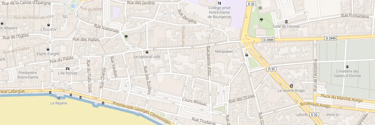Plan du 29 Rue Nationale aux Sables-d’Olonne
