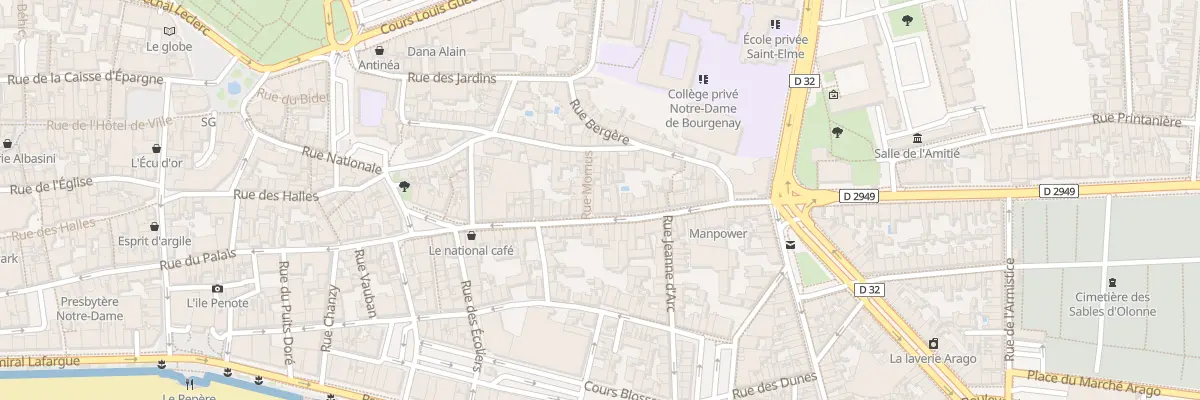 Plan du 30 Rue Nationale aux Sables-d’Olonne