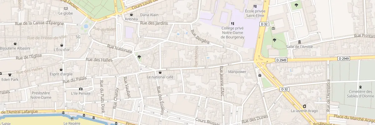 Plan du 40 Rue Nationale aux Sables-d’Olonne