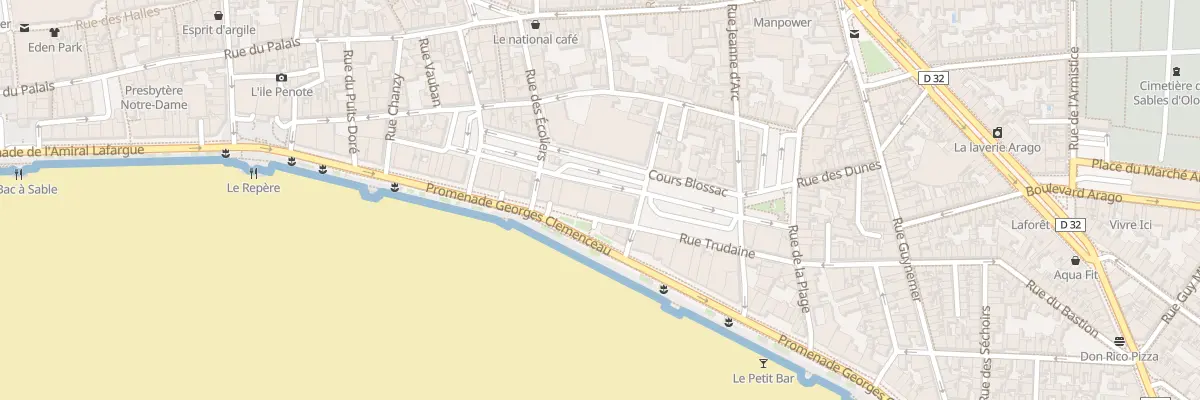 Plan du 46 Prom G Clemenceau - Les Sables aux Sables-d’Olonne