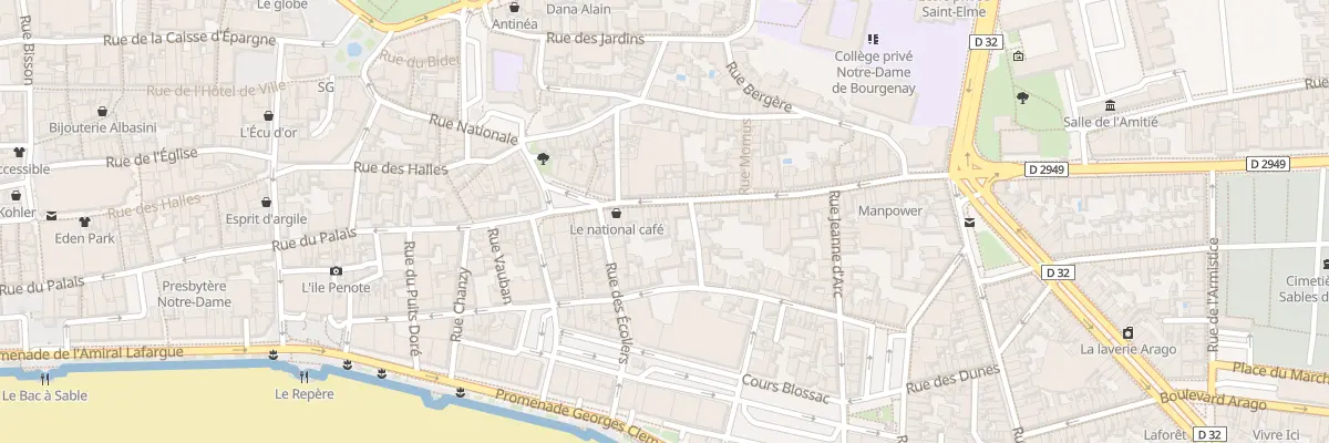 Plan du 43 Rue Nationale aux Sables-d’Olonne