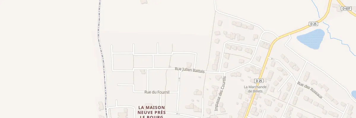 Plan du 30 Rue Julien Battais à Vignoc