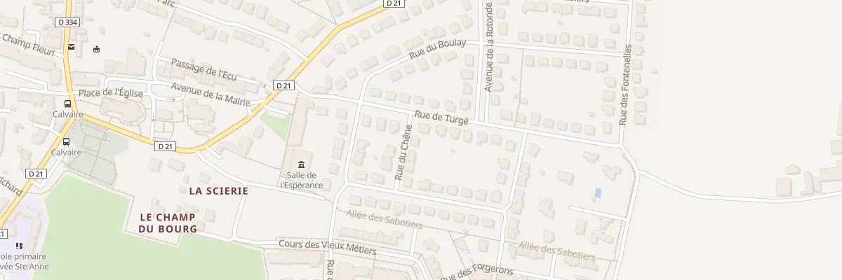 Plan du 3 Rue du Chêne à Chavagne