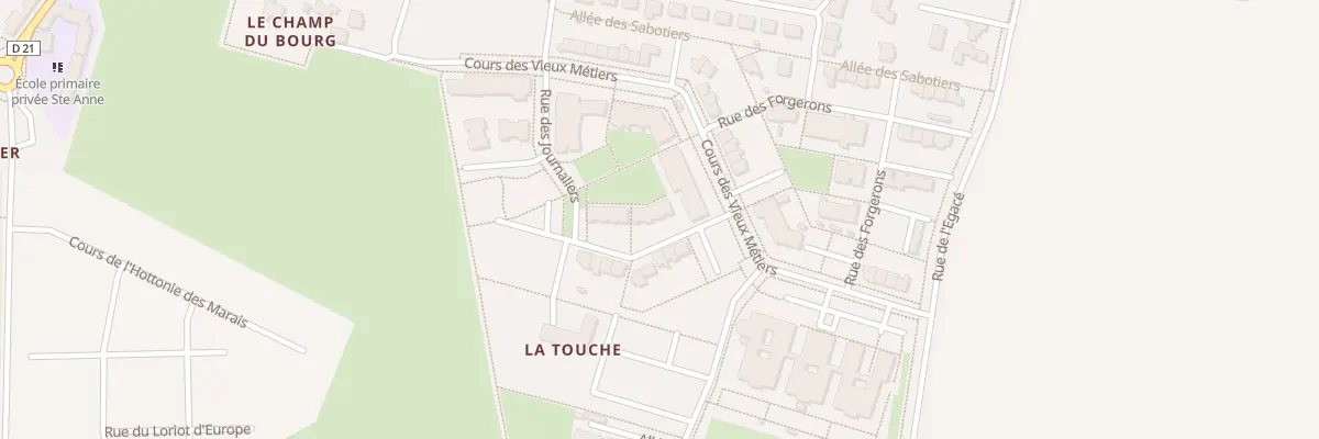 Plan du 13 Rue des Journaliers à Chavagne