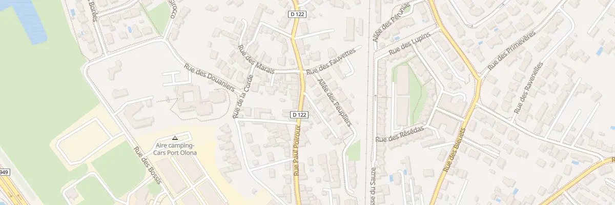 Plan du 28 Rue Paul Poiroux aux Sables-d’Olonne