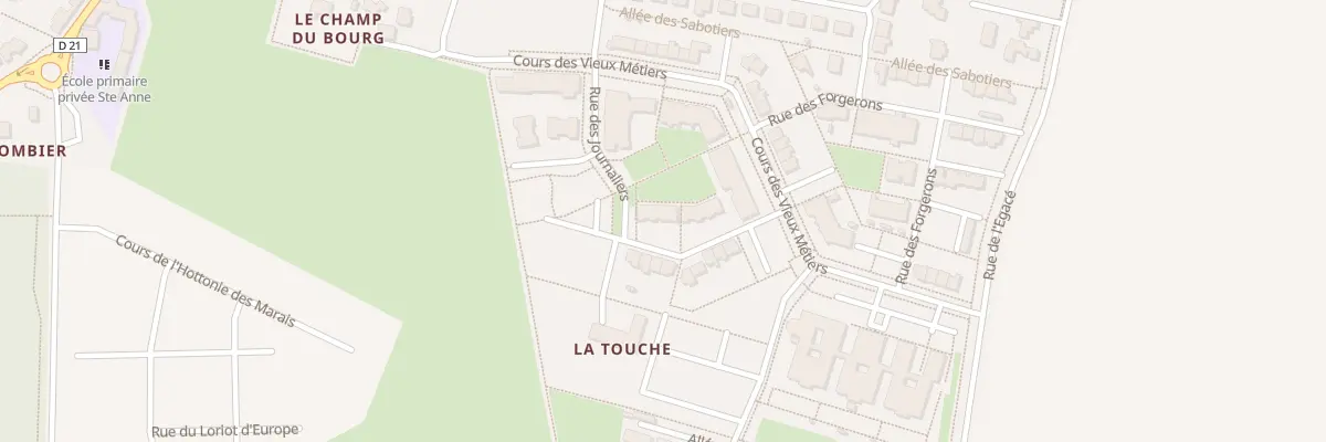 Plan du 5 Rue des Journaliers à Chavagne