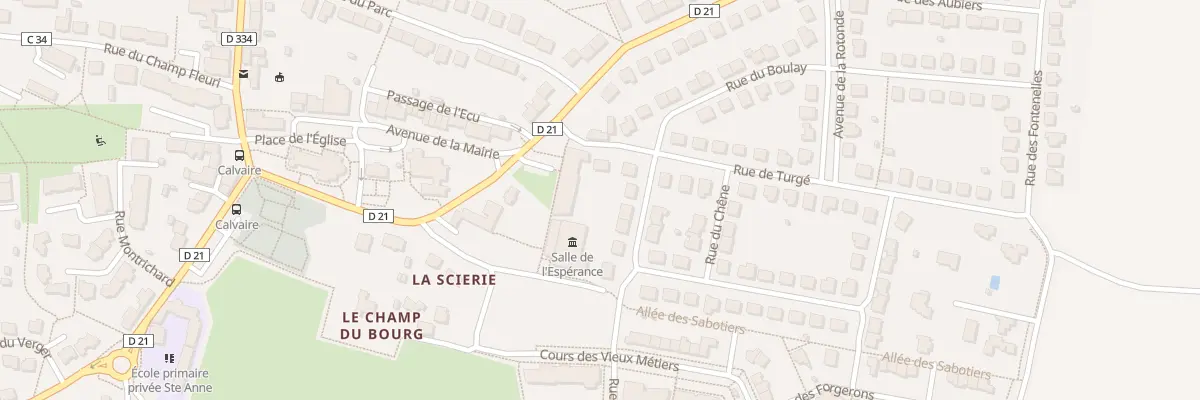 Plan du 2A Rue de Turgé à Chavagne