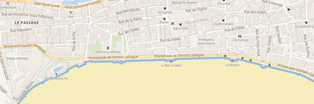 Plan du 18 Prom Amiral Lafargue aux Sables-d’Olonne