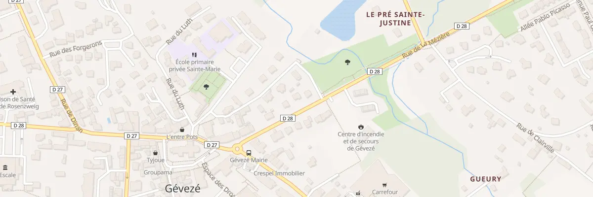 Plan du 9 Rue de la Mézière à Gévezé