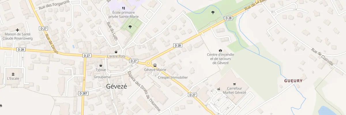 Plan du 2 Rue de la Mézière à Gévezé
