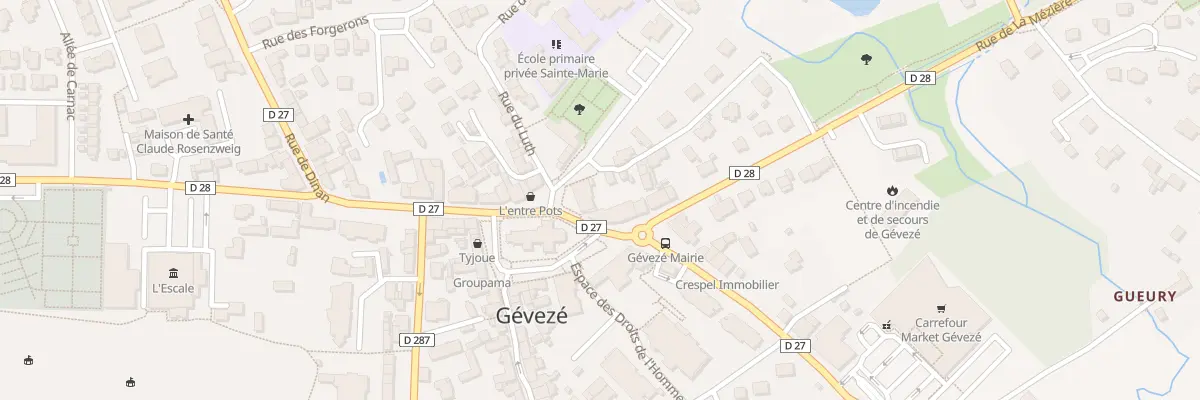 Plan du 1 Rue de Rennes à Gévezé