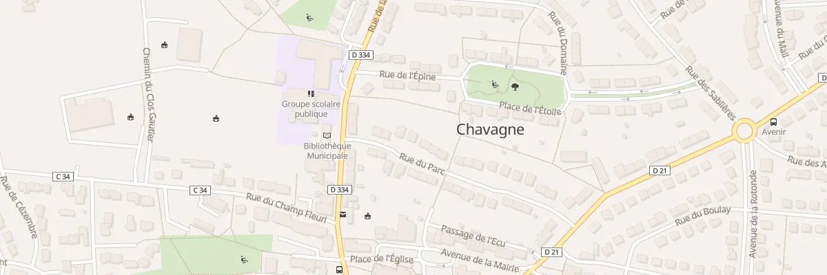 Plan du 7 Rue du Parc à Chavagne