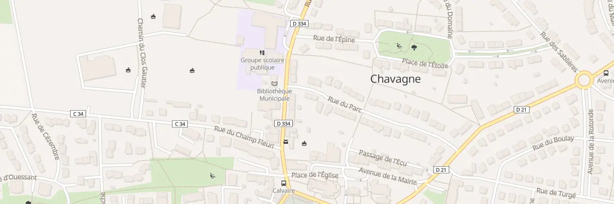 Plan du 2 Rue du Parc à Chavagne