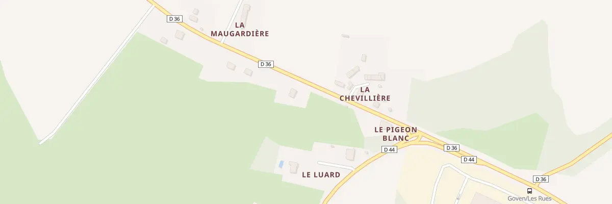 Plan du 1 La Chevillere à Goven