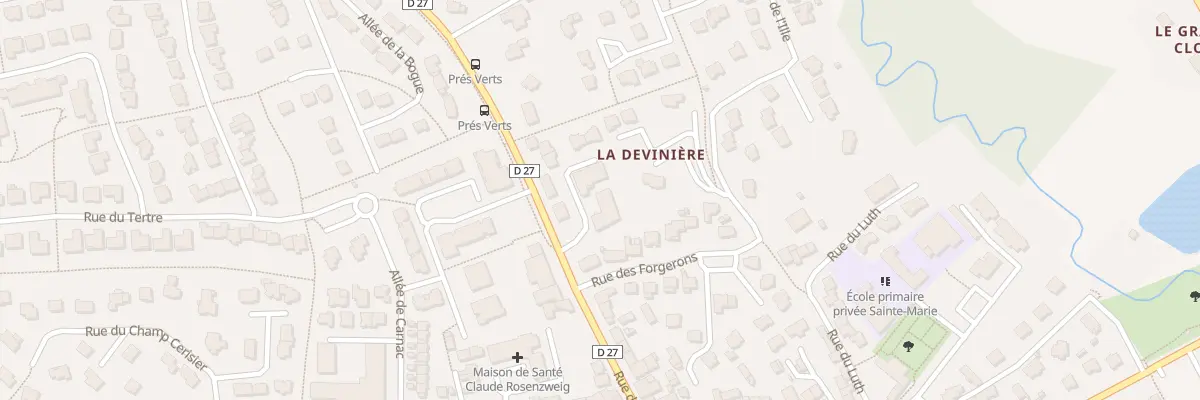 Plan du 2 All des Charpentiers à Gévezé