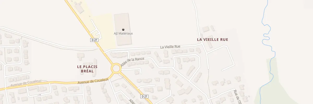 Plan du 5 All de la Rance à Gévezé