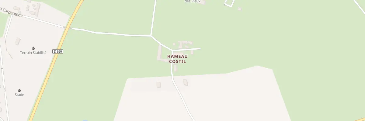 Plan du 5 Le Hameau Costil aux Pieux