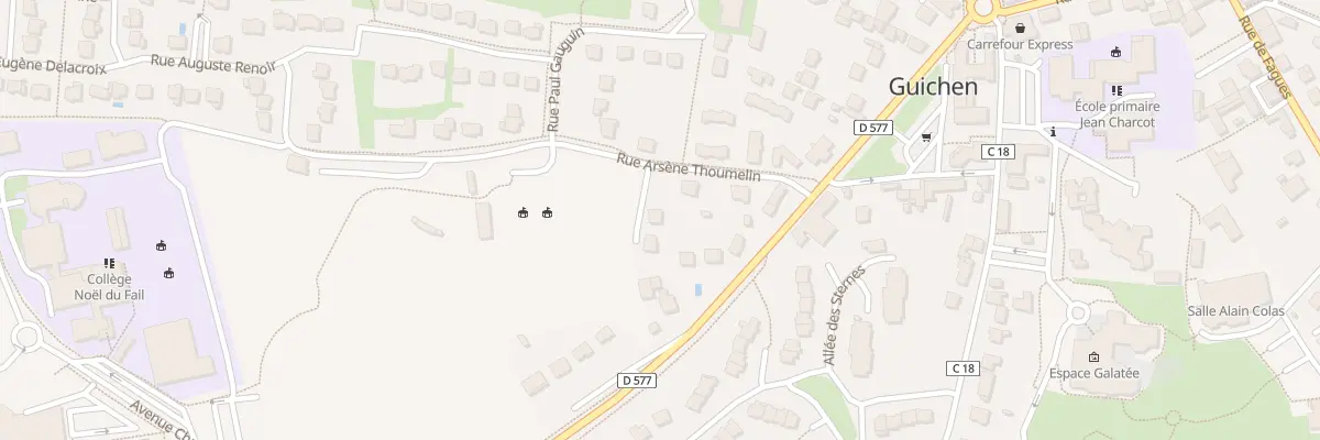 Plan du 5 Rue Arsène Thoumelin à Guichen