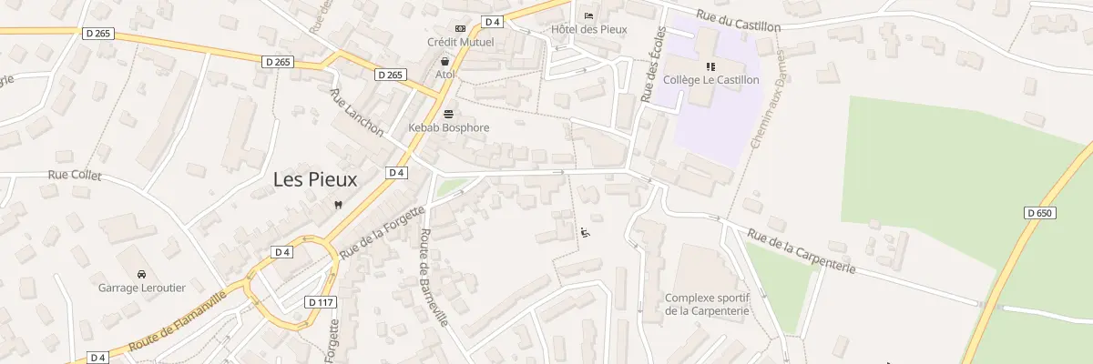 Plan du 9 Rue des Ecoles aux Pieux