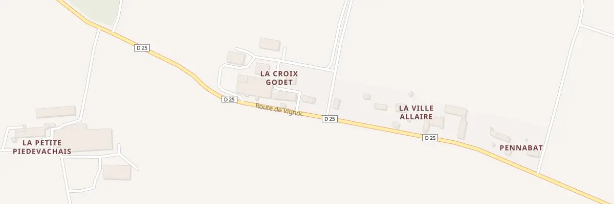Plan du 1847 Rte de Vignoc à Langouet