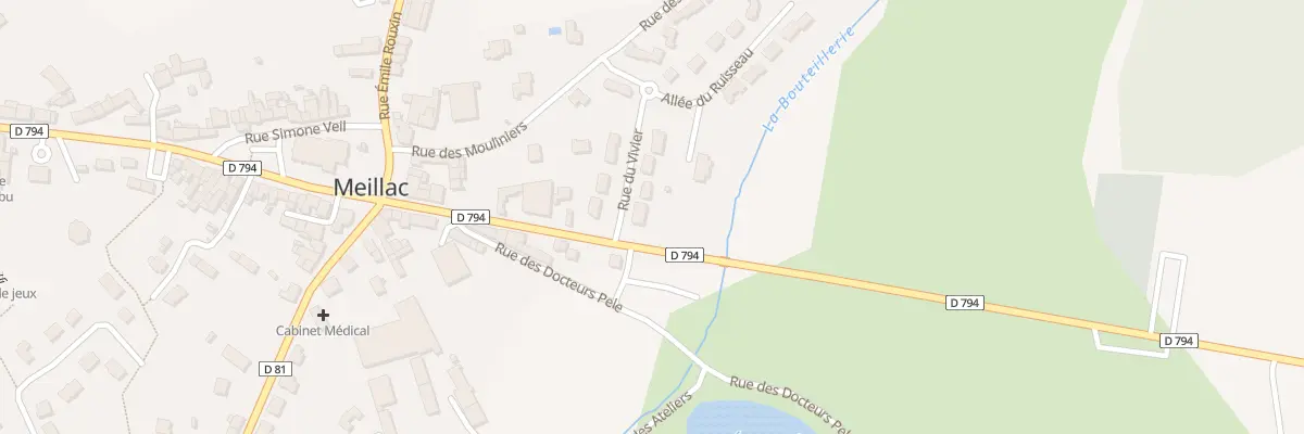 Plan du 1 Rue du Vivier à Meillac