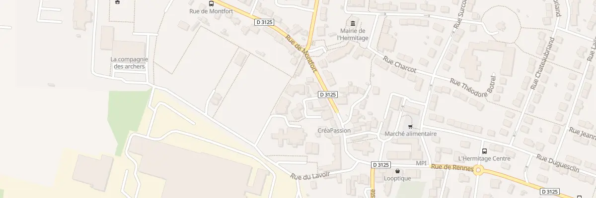 Plan de la Rue de Montfort à L’Hermitage
