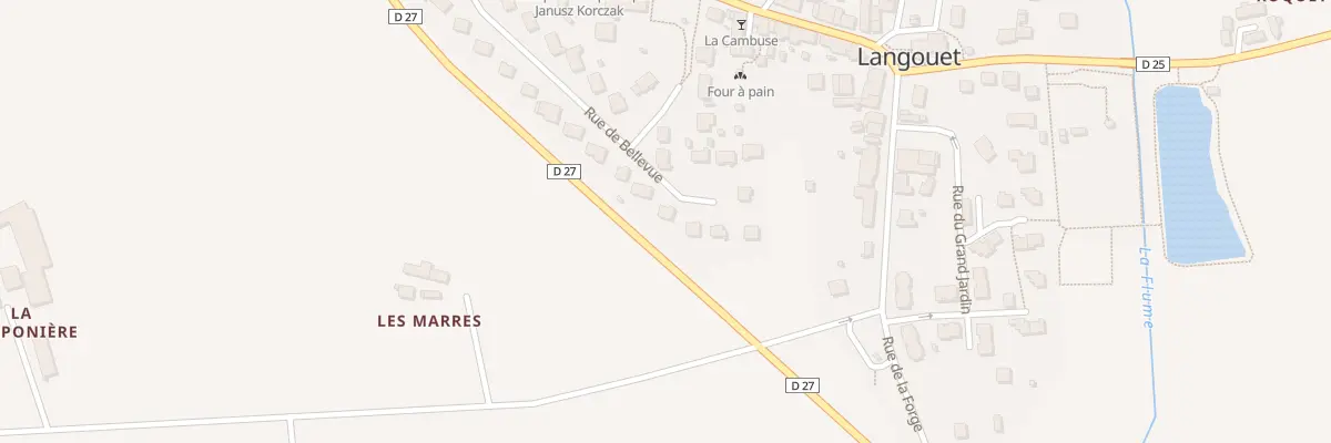 Plan du 24 Rue de Bellevue à Langouet
