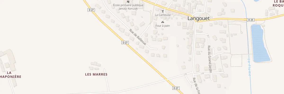 Plan du 22 Rue de Bellevue à Langouet