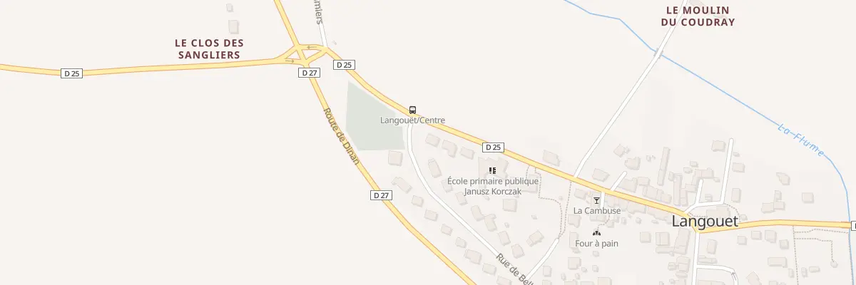 Plan du 29 Rue des Chênes à Langouet
