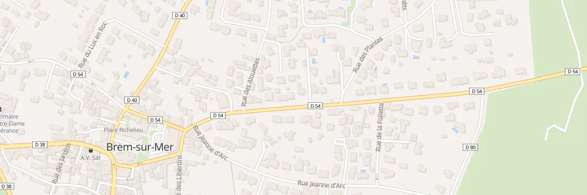 Plan du 20 Rue Mal de Lattre de Tassigny à Brem-sur-Mer