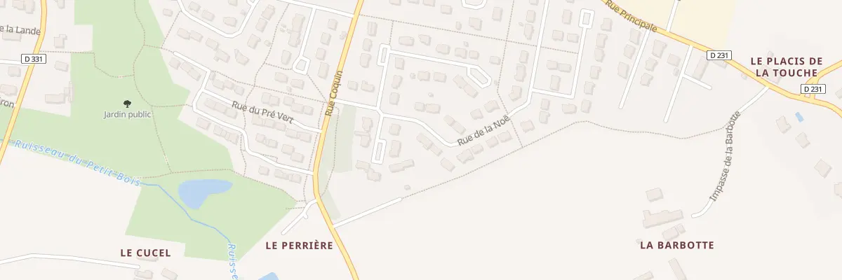 Plan du 29 Rue de la Noë à Parthenay-de-Bretagne