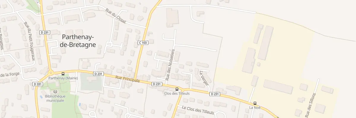 Plan du 4 Rue des Noisetiers à Parthenay-de-Bretagne