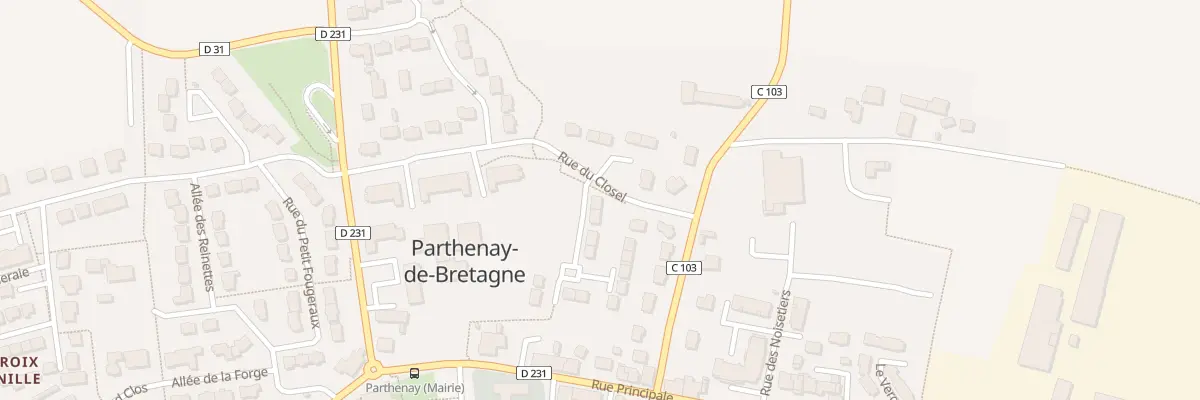 Plan du 5 Rue du Closel à Parthenay-de-Bretagne